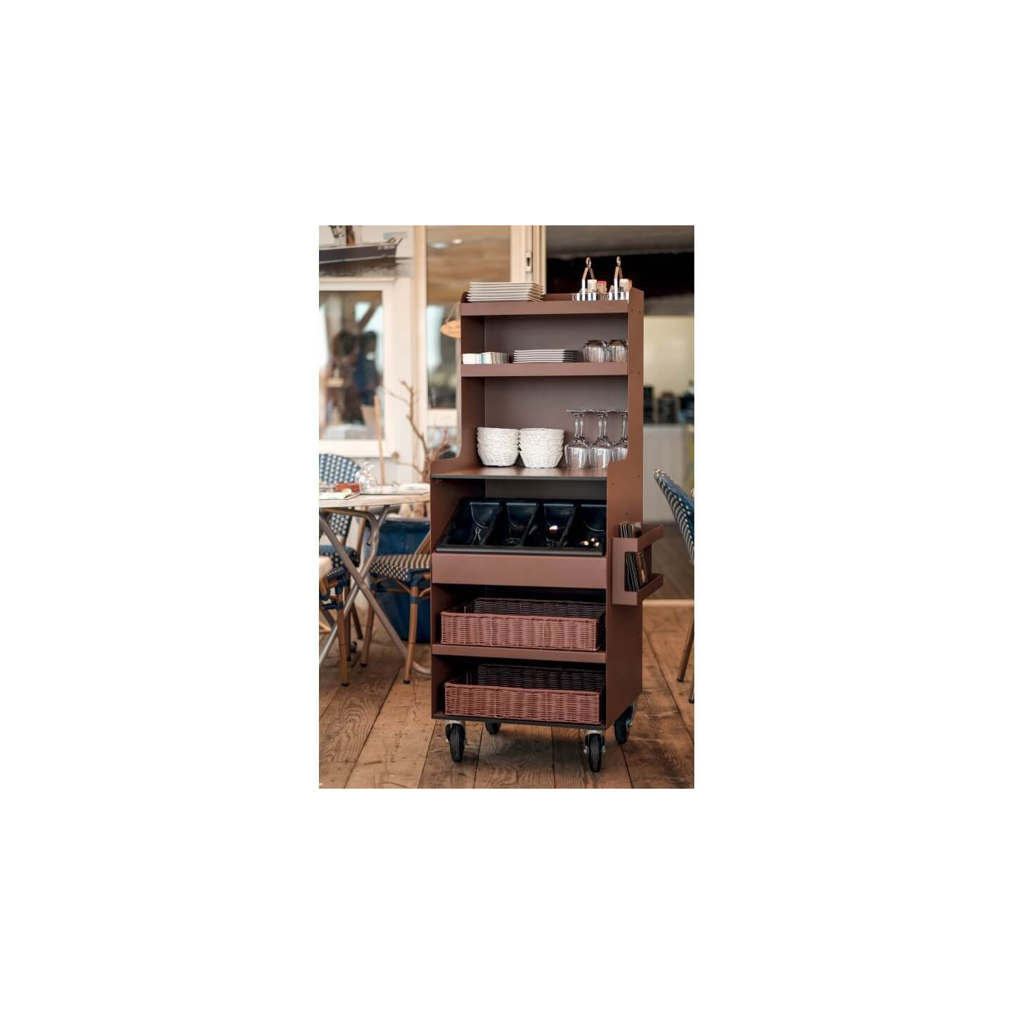 Desserte Hana Haute en compact et acier Rouille VALERO-mondialchr.com