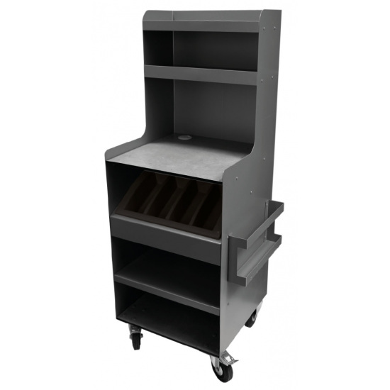 Desserte Haute en compact et acier Gris Basalte VALERO-mondialchr.com