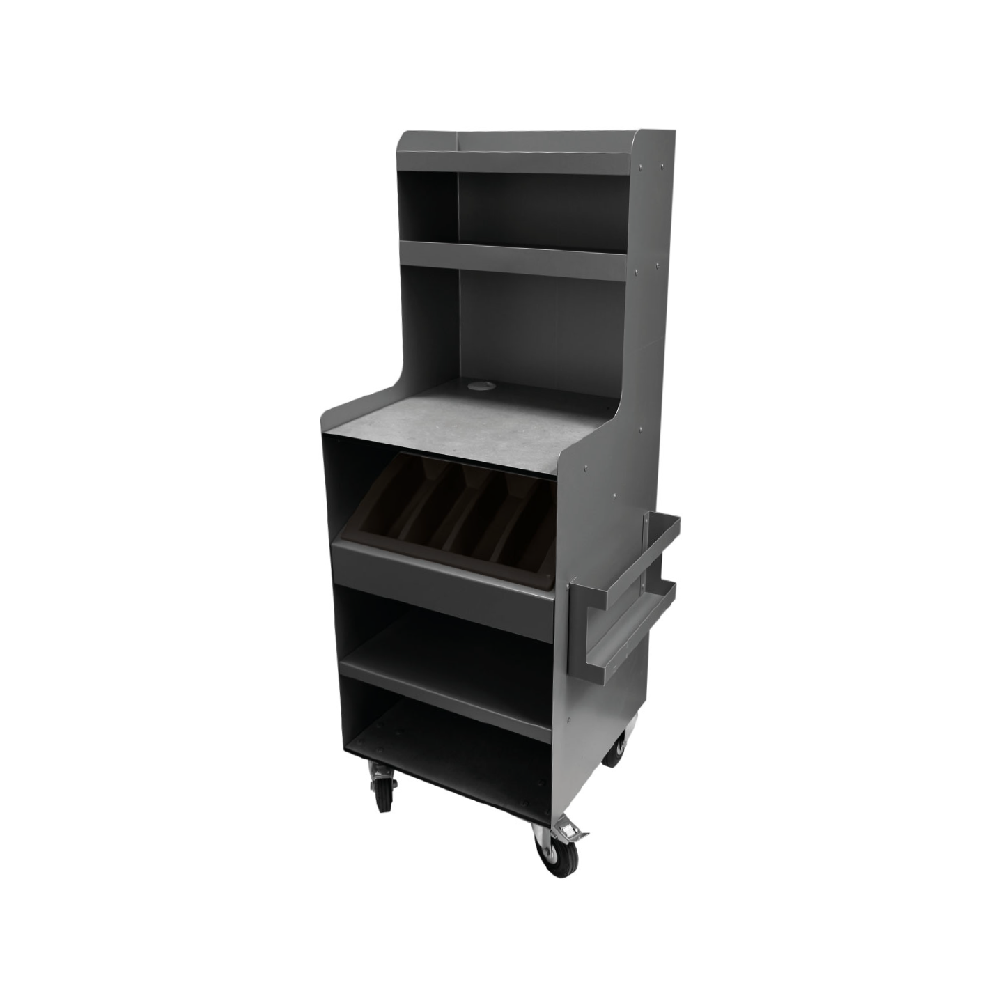 Desserte Haute en compact et acier Gris Basalte VALERO-mondialchr.com