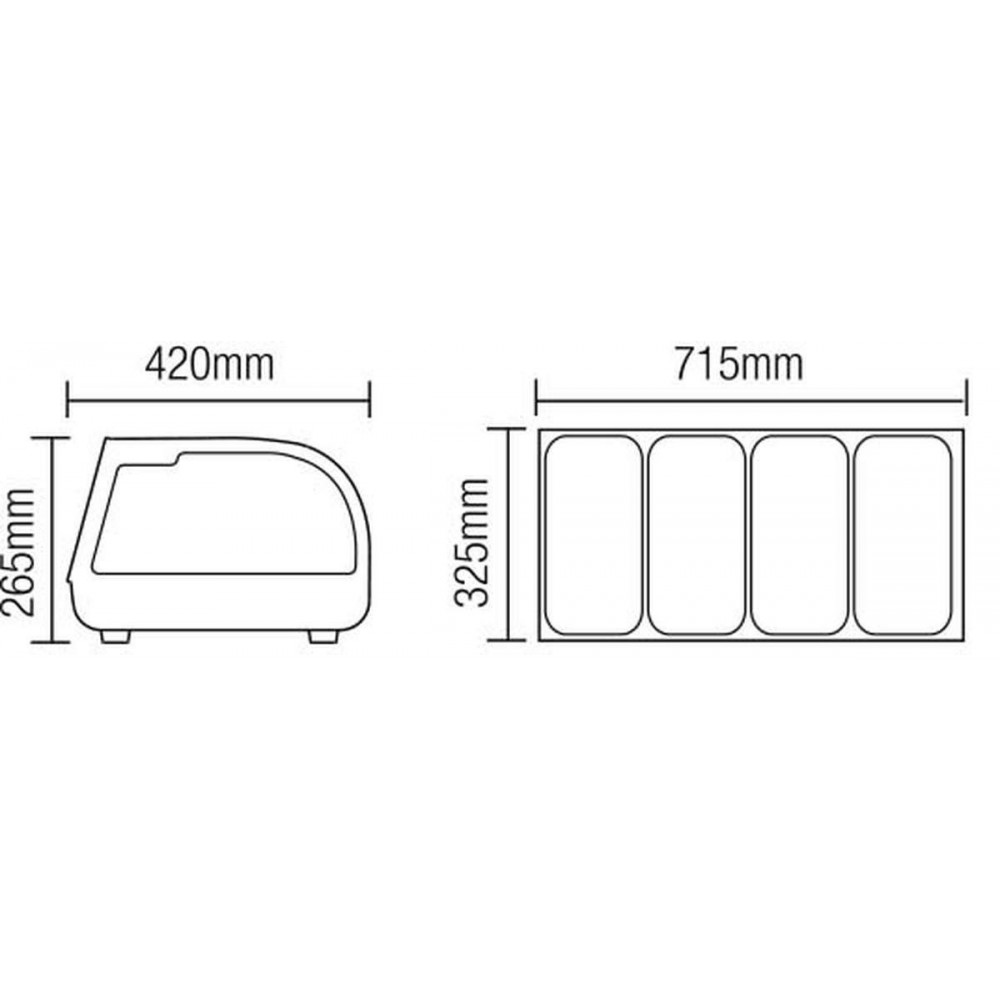 Kit réfrigéré à poser 42L Portes coulissantes 265mm AFI-mondialchr.com