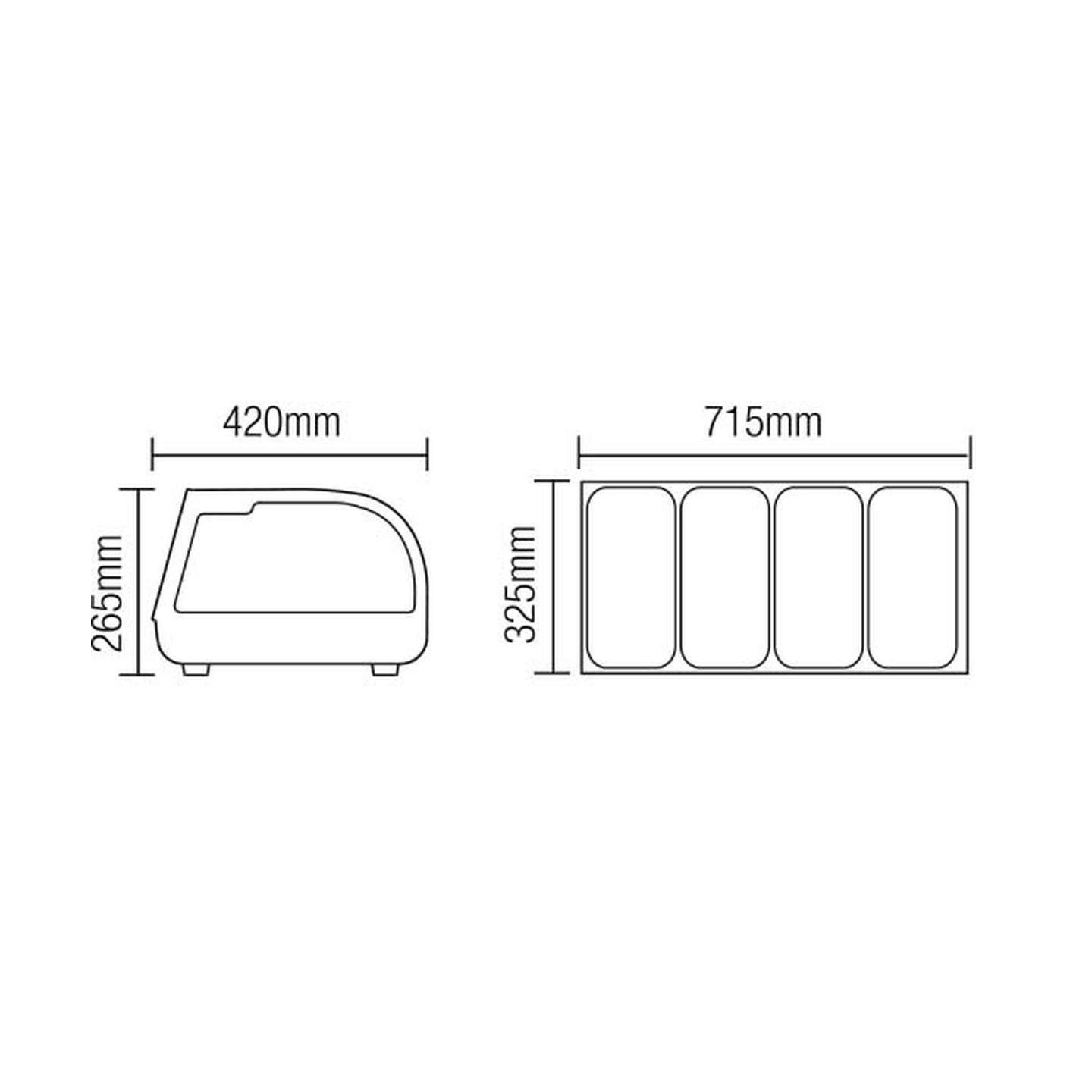 Kit réfrigéré à poser 42L Portes coulissantes 265mm AFI-mondialchr.com