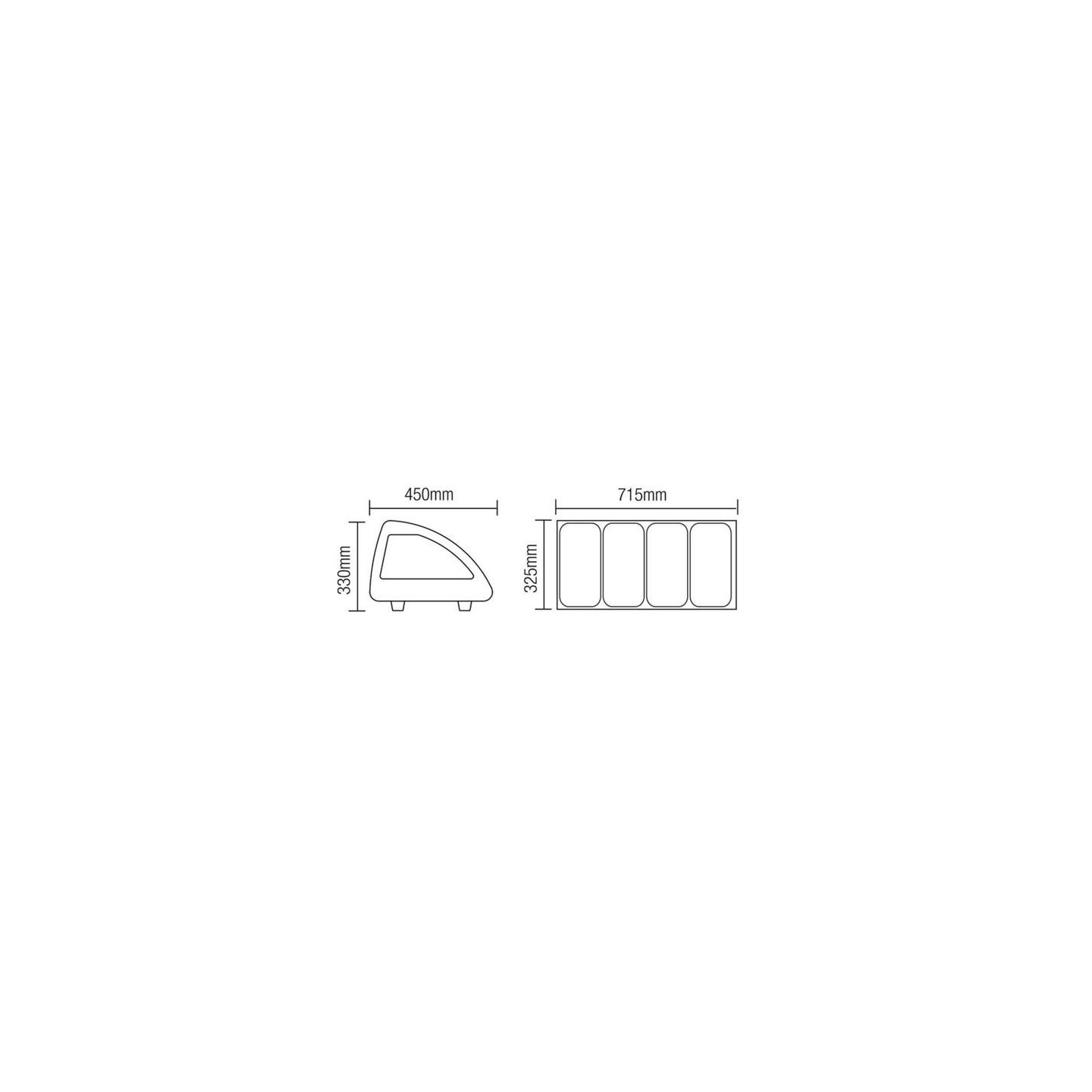 Kit réfrigéré à poser 43L Portes coulissantes 330mm AFI-mondialchr.com