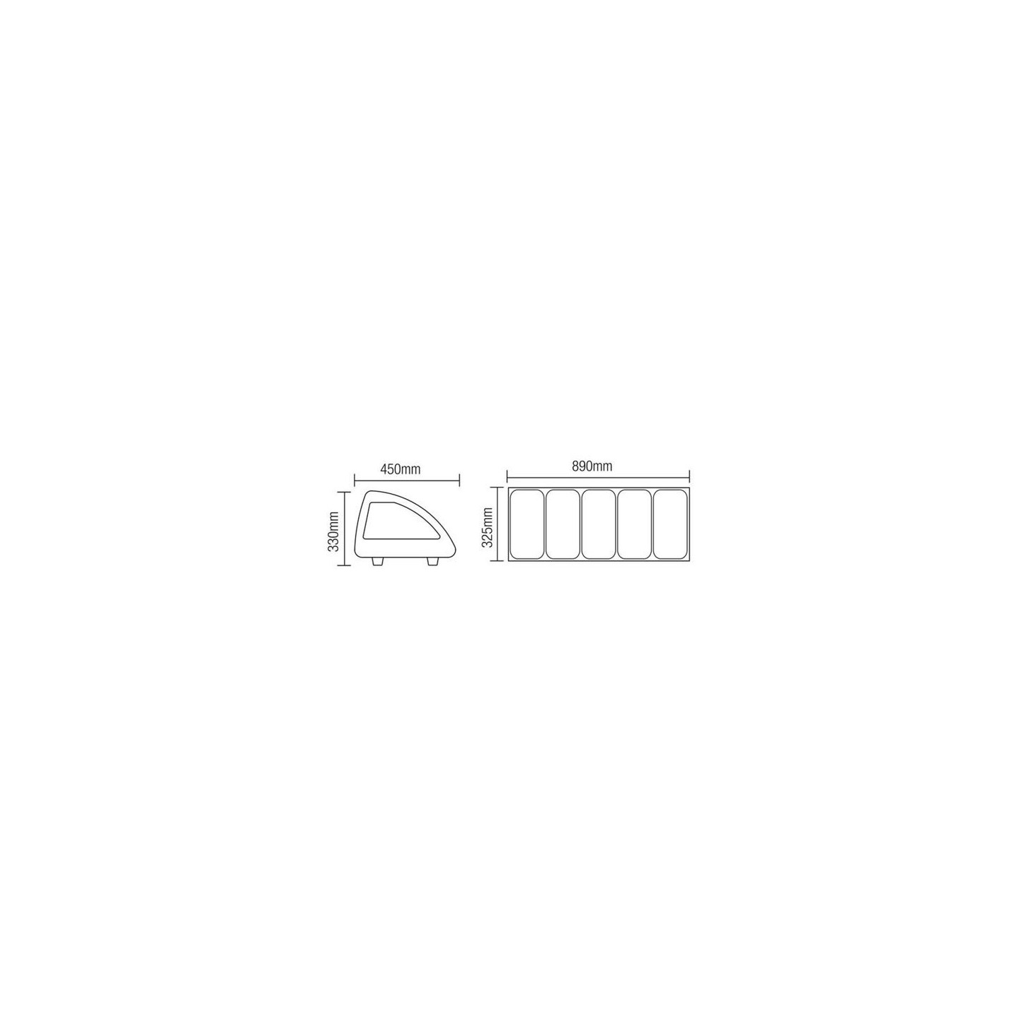 Kit réfrigéré à poser 63L Portes coulissantes 330mm AFI-mondialchr.com