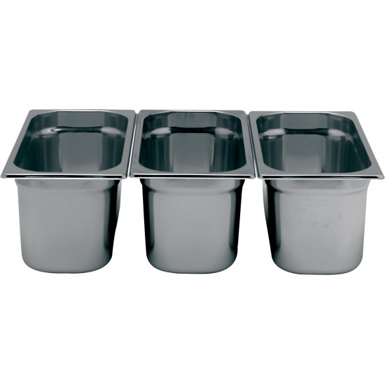 Bac gastronome inox aisi 304 GN1/3 P.40mm BA13040-mondialchr.com