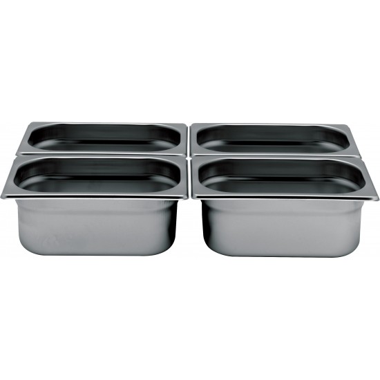 Bac gastronome inox aisi 304 GN1/4 P.55mm-BA14055-mondialchr.com