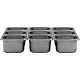 Bac gastronome inox aisi 304 GN1/9 P.65mm-BA19065-mondialchr.com