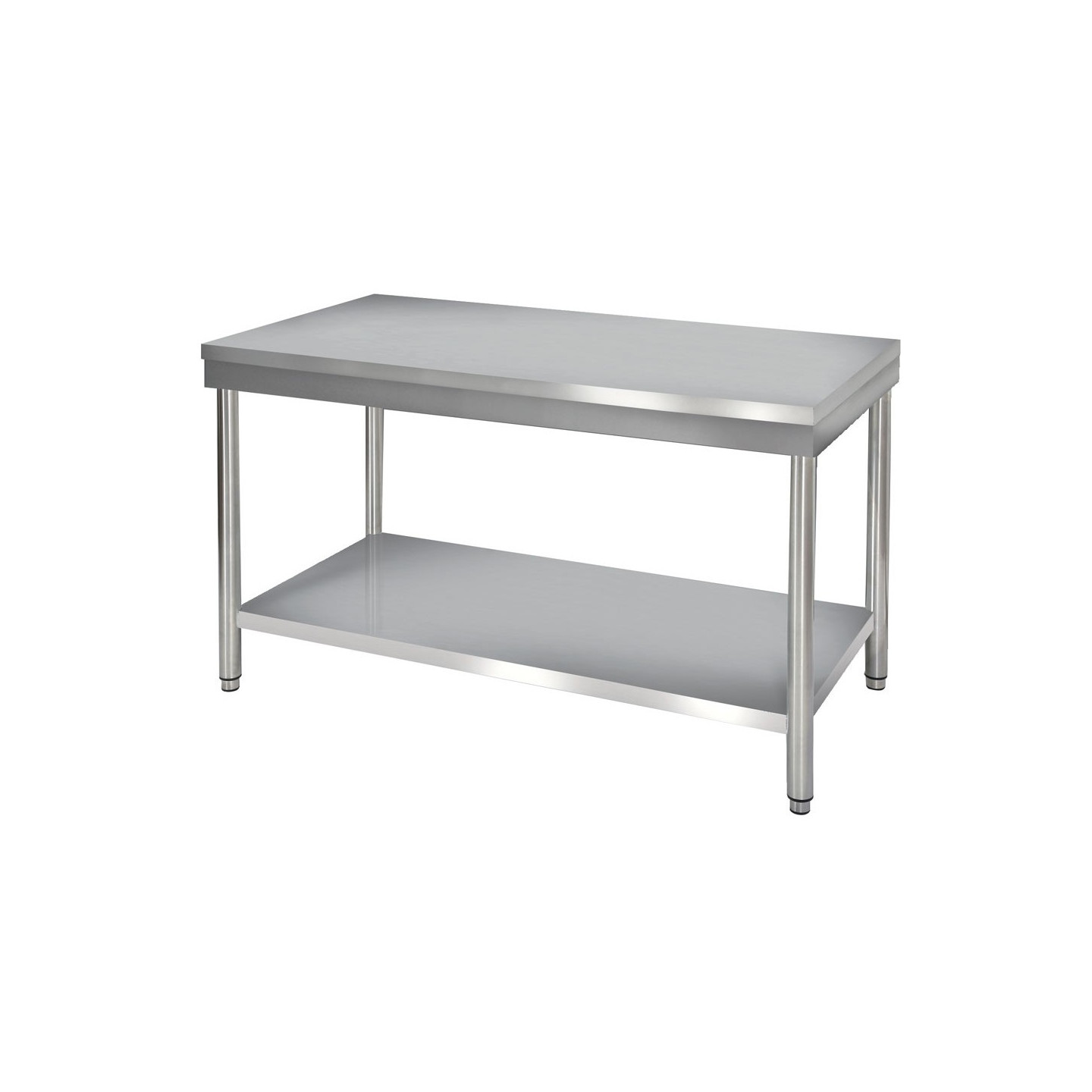 Table de travail inox centrale 1500mm pour cuisine professionnelle-mondialchr.com