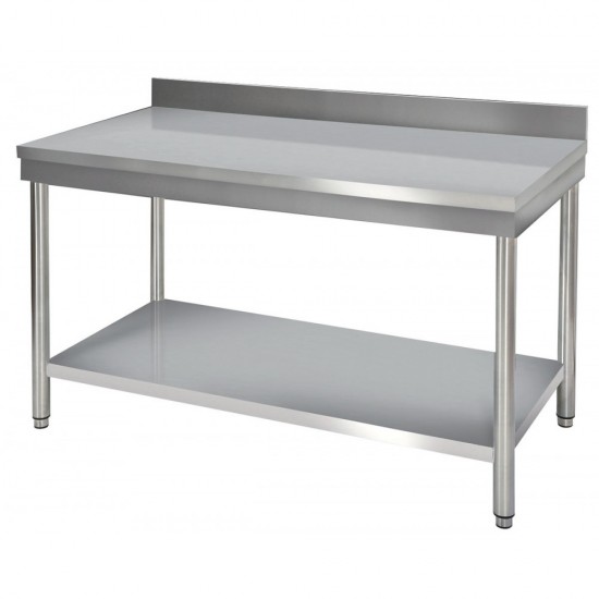 Table de travail inox murale 1500mm P.600mm-mondialchr.com