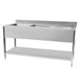 Plonge inox professionnelle 1800mm pour cuisine professionnelle-mondialchr.com