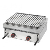 Grill gaz à pierres de lave L 600 mm réglable Sofraca-mondialchr.com