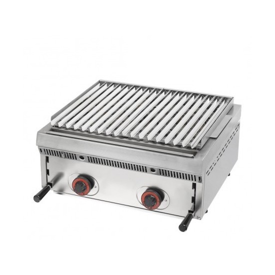 Grill gaz à pierres de lave L 600 mm réglable Sofraca-mondialchr.com