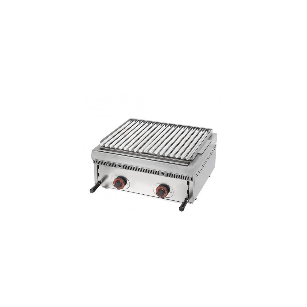 Grill gaz à pierres de lave L 600 mm réglable Sofraca-mondialchr.com
