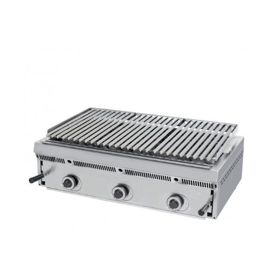 Grill gaz à pierres de lave L 900 mm réglable Sofraca-mondialchr.com