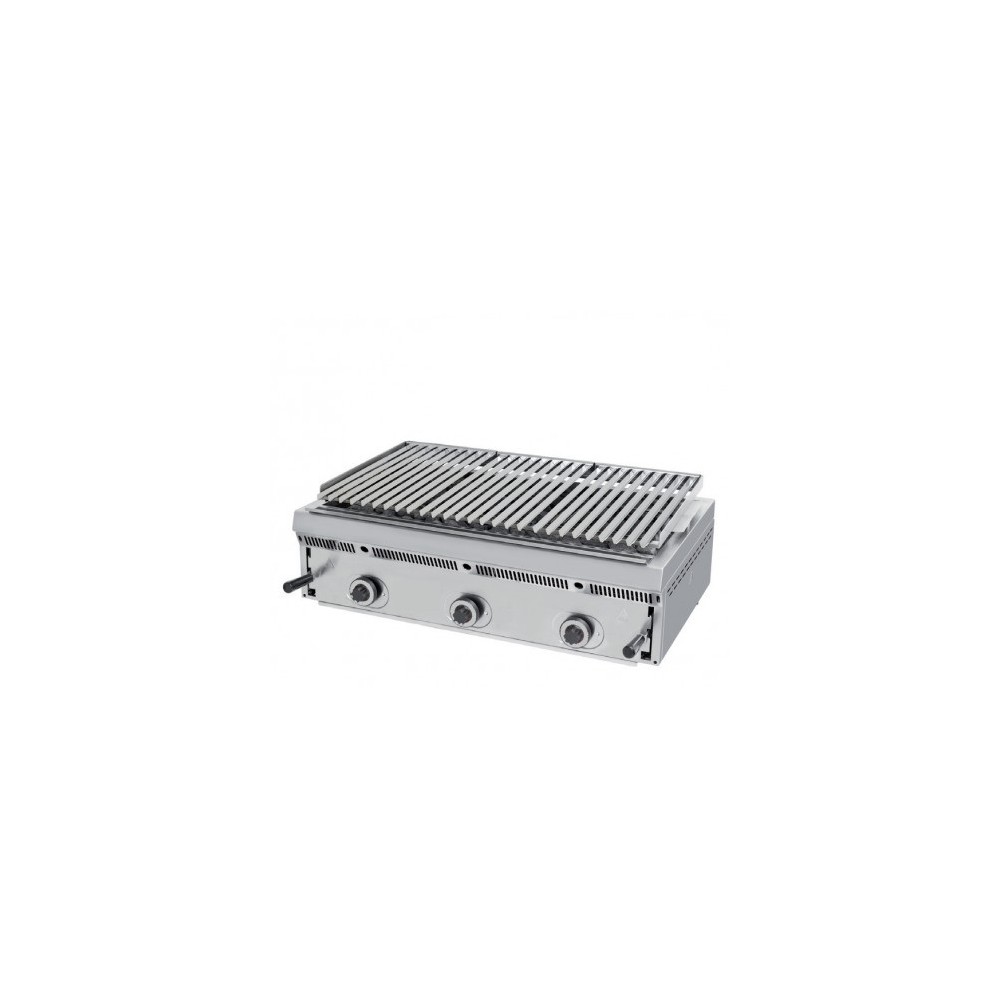Grill gaz à pierres de lave L 900 mm réglable Sofraca-mondialchr.com