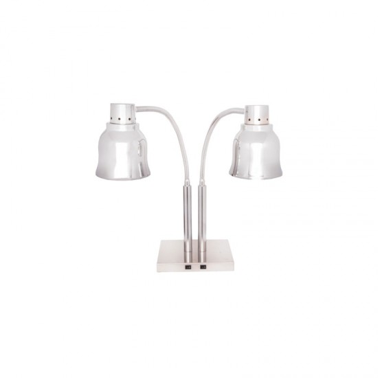 Lampe chauffante sur pied Double Chromée Sofraca-mondialchr.com