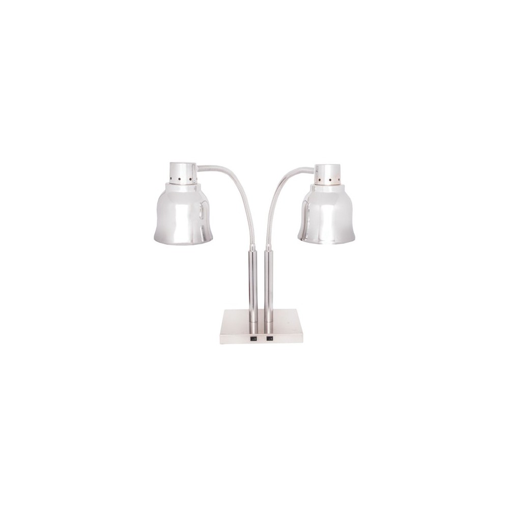 Lampe chauffante sur pied Double Chromée Sofraca-mondialchr.com