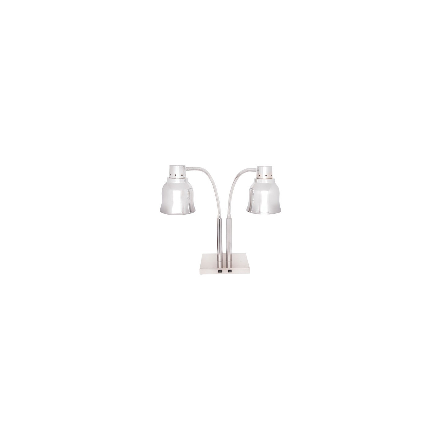 Lampe chauffante sur pied Double Chromée Sofraca-mondialchr.com