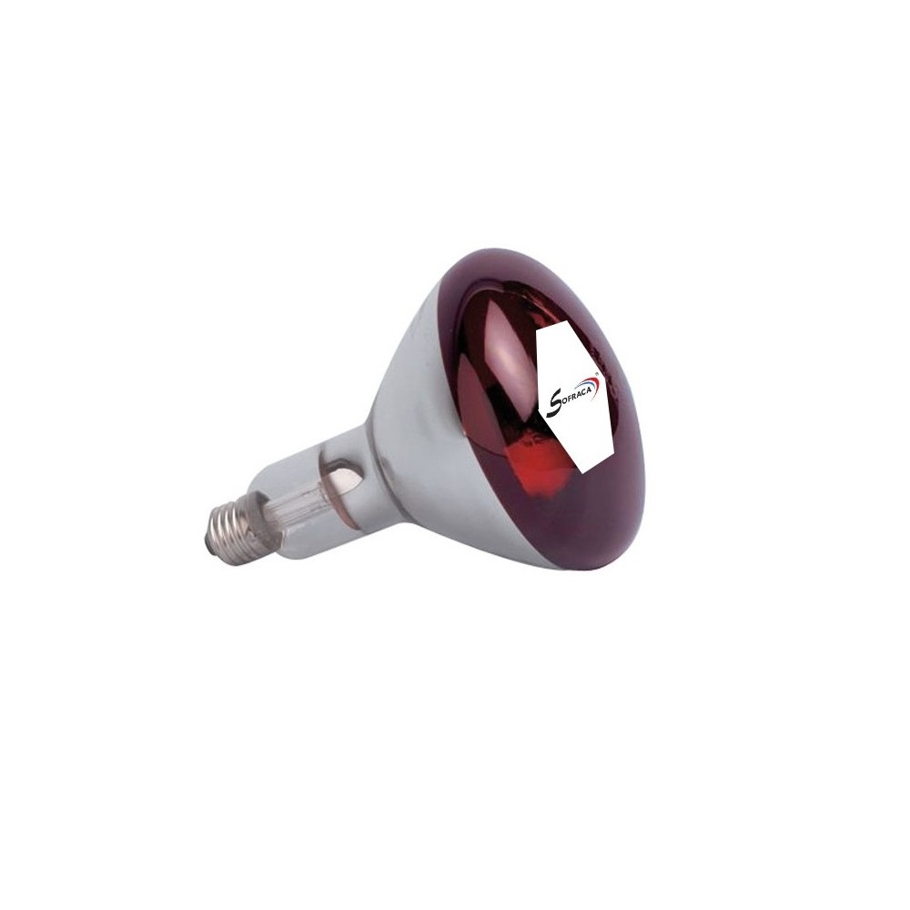 Ampoule rouge 250W pour lampes chauffantes Sofraca-mondialchr.com