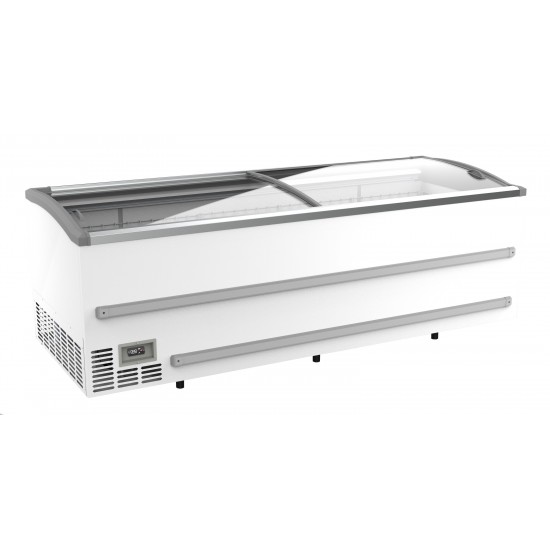 Congélateur professionnel avec portes coulissantes vitrées pour supermarché 2500mm-mondialchr.com