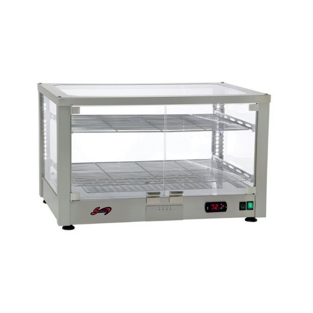 Vitrine chauffante ventilée Inox 3 niveaux Sofraca-mondialchr.com