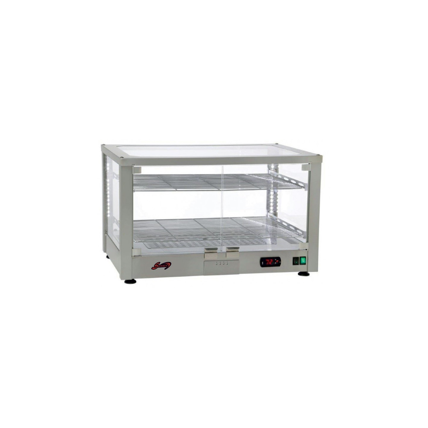 Vitrine chauffante ventilée Inox 3 niveaux Sofraca-mondialchr.com