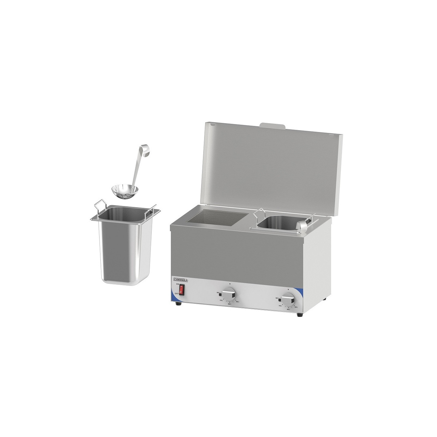 Bain marie à sauce 2xGN 1/6 P200 compact Casselin-mondialchr.com