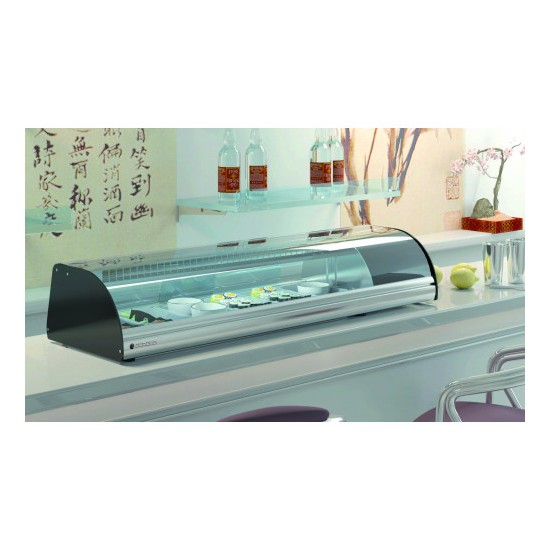 Vitrine sushis à poser fond embouti 4 Bacs GN1/3 Coreco-mondialchr.com