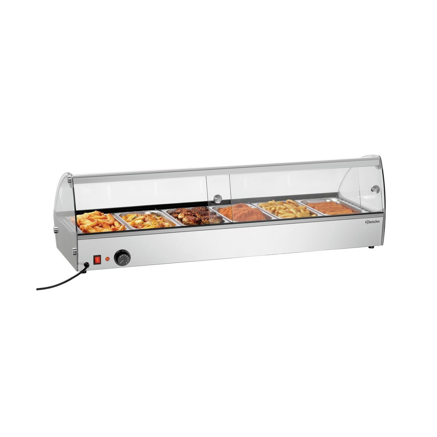 Présentoir chauffant, vitrine chauffante 6xGN1/3-mondialchr.com