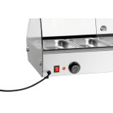 Présentoir chauffant, vitrine chauffante 6xGN1/3-mondialchr.com