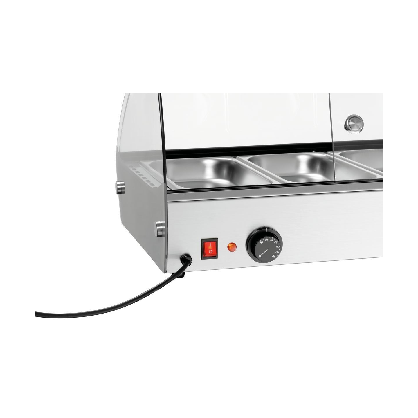 Présentoir chauffant, vitrine chauffante 6xGN1/3-mondialchr.com