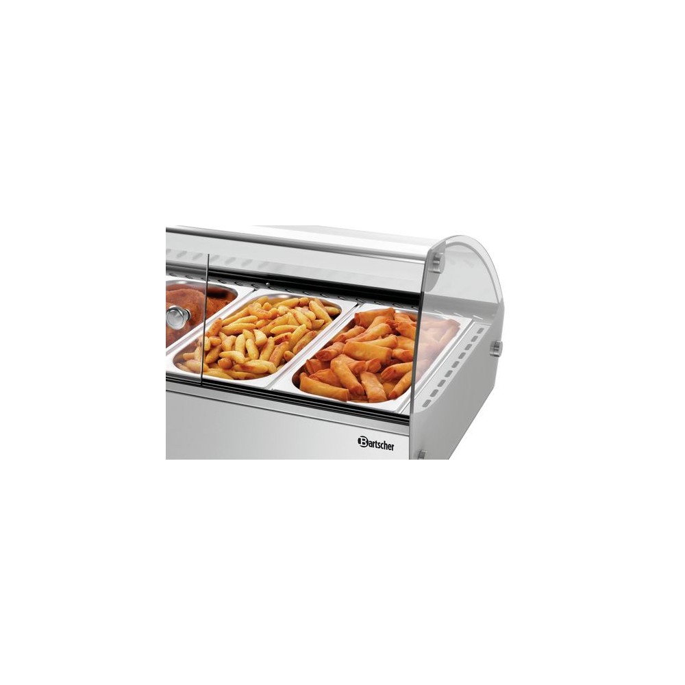 Présentoir chauffant, vitrine chauffante 6xGN1/3-mondialchr.com