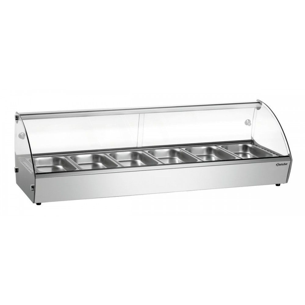 Présentoir chauffant, vitrine chauffante 6xGN1/3-mondialchr.com
