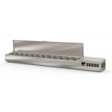 Présentoir à ingrédients 10 GN 1/4 couvercle inox Coreco-mondialchr.com