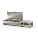 Présentoir à ingrédients 1345mm 5GN1/3 couvercle inox Coreco-mondialchr.com