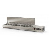 Présentoir à ingrédients 10 GN1/3 couvercle inox Coreco-mondialchr.com