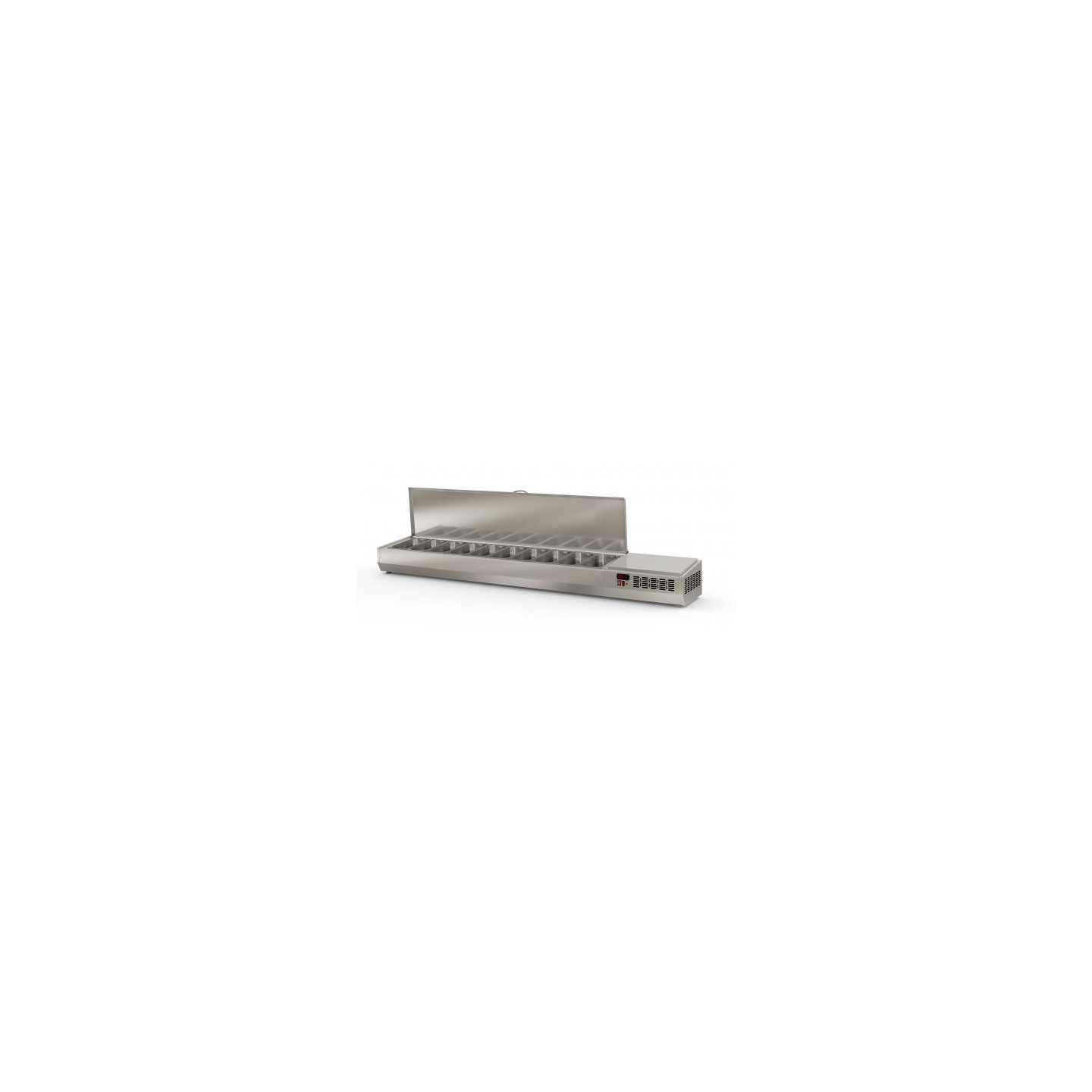 Présentoir à ingrédients 10 GN1/3 couvercle inox Coreco-mondialchr.com