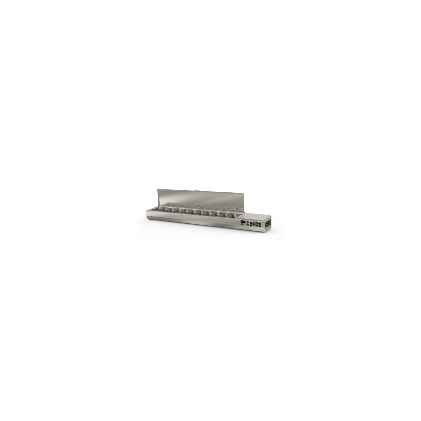 Présentoir à ingrédients 11 GN 1/3 couvercle inox Coreco-mondialchr.com