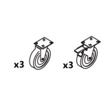 Kit 6 roulettes pour meuble ou armoire Coreco-mondialchr.com