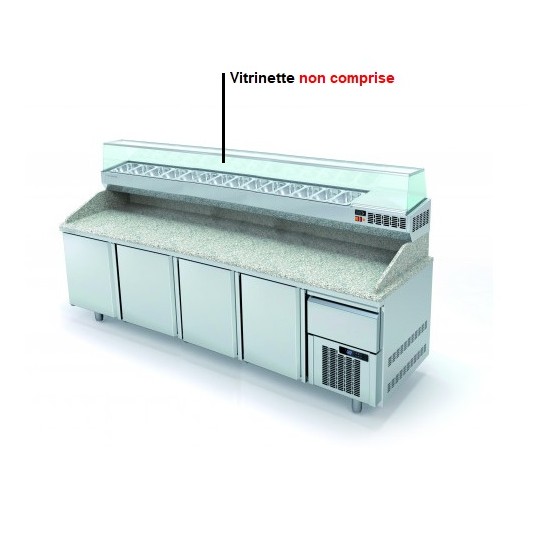Meuble pizza 800 positif 4 portes pleines Coreco-mondialchr.com