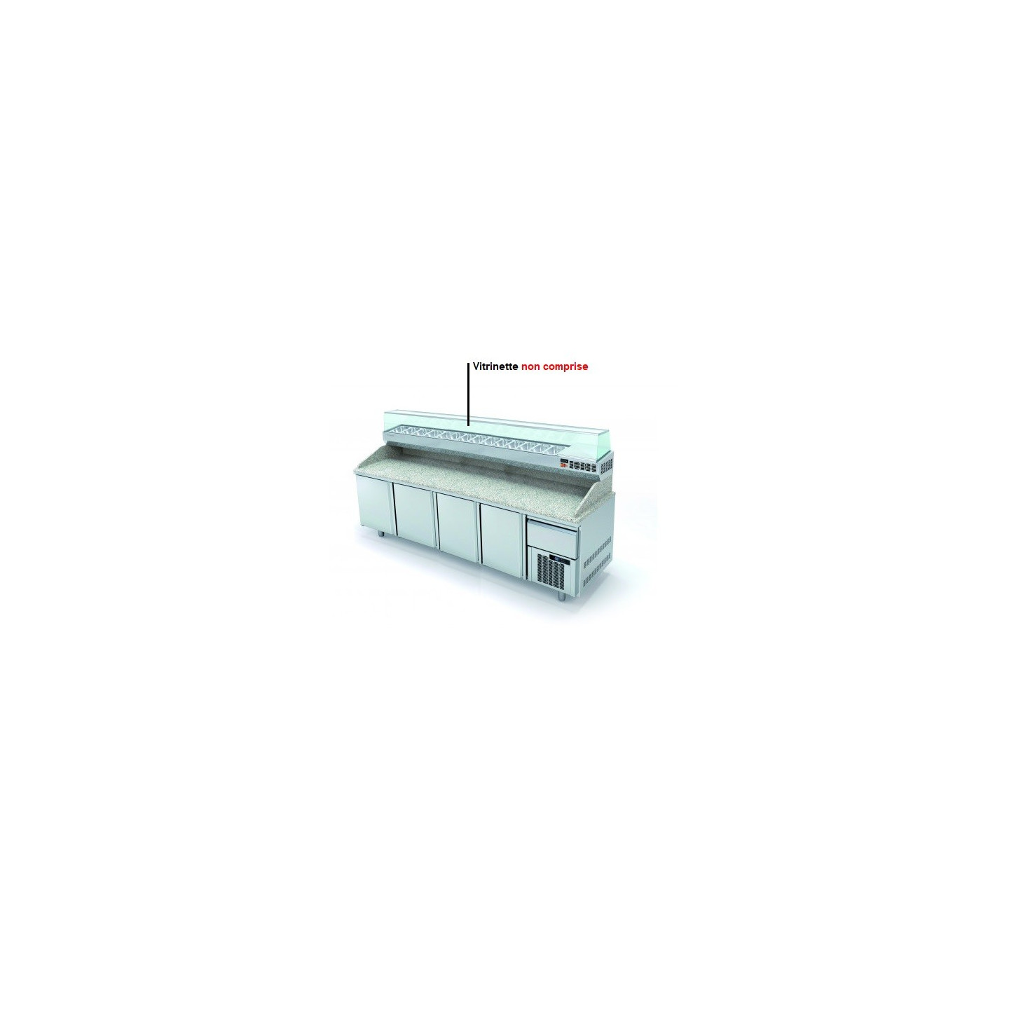 Meuble pizza 800 positif 4 portes pleines Coreco-mondialchr.com