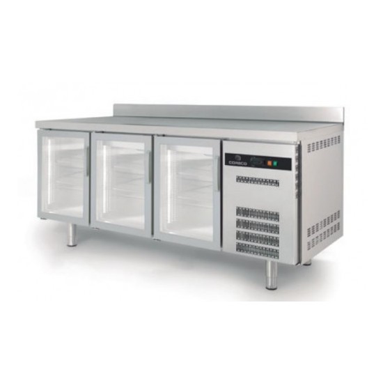 Meuble Snack 600 positif 2020mm 3 portes vitrées Coreco-mondialchr.com