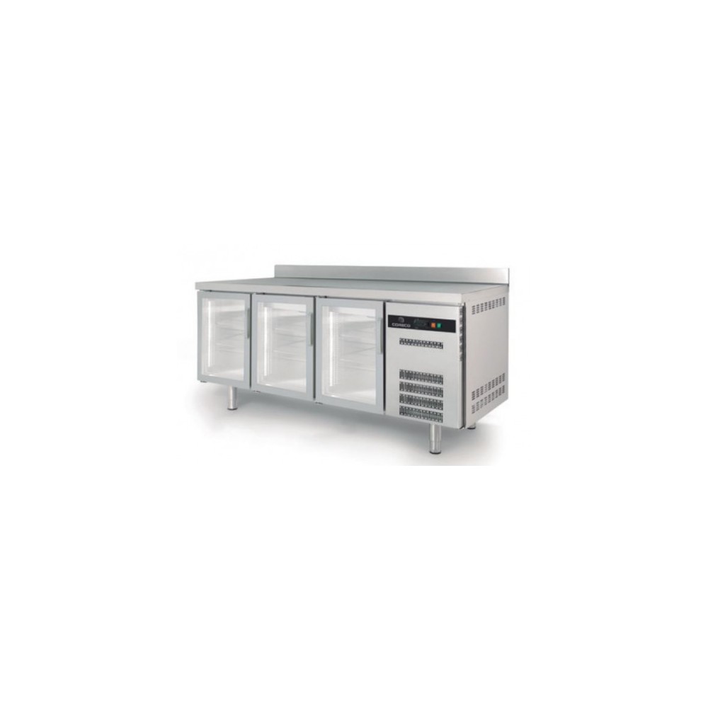 Meuble Snack 600 positif 2020mm 3 portes vitrées Coreco-mondialchr.com
