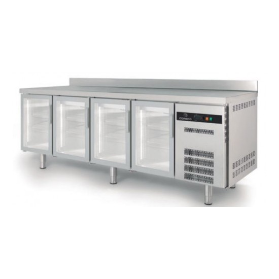 Meuble Snack 600 positif 2545mm 4 portes vitrées Coreco-mondialchr.com