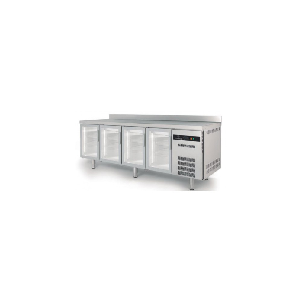 Meuble Snack 600 positif 2545mm 4 portes vitrées Coreco-mondialchr.com