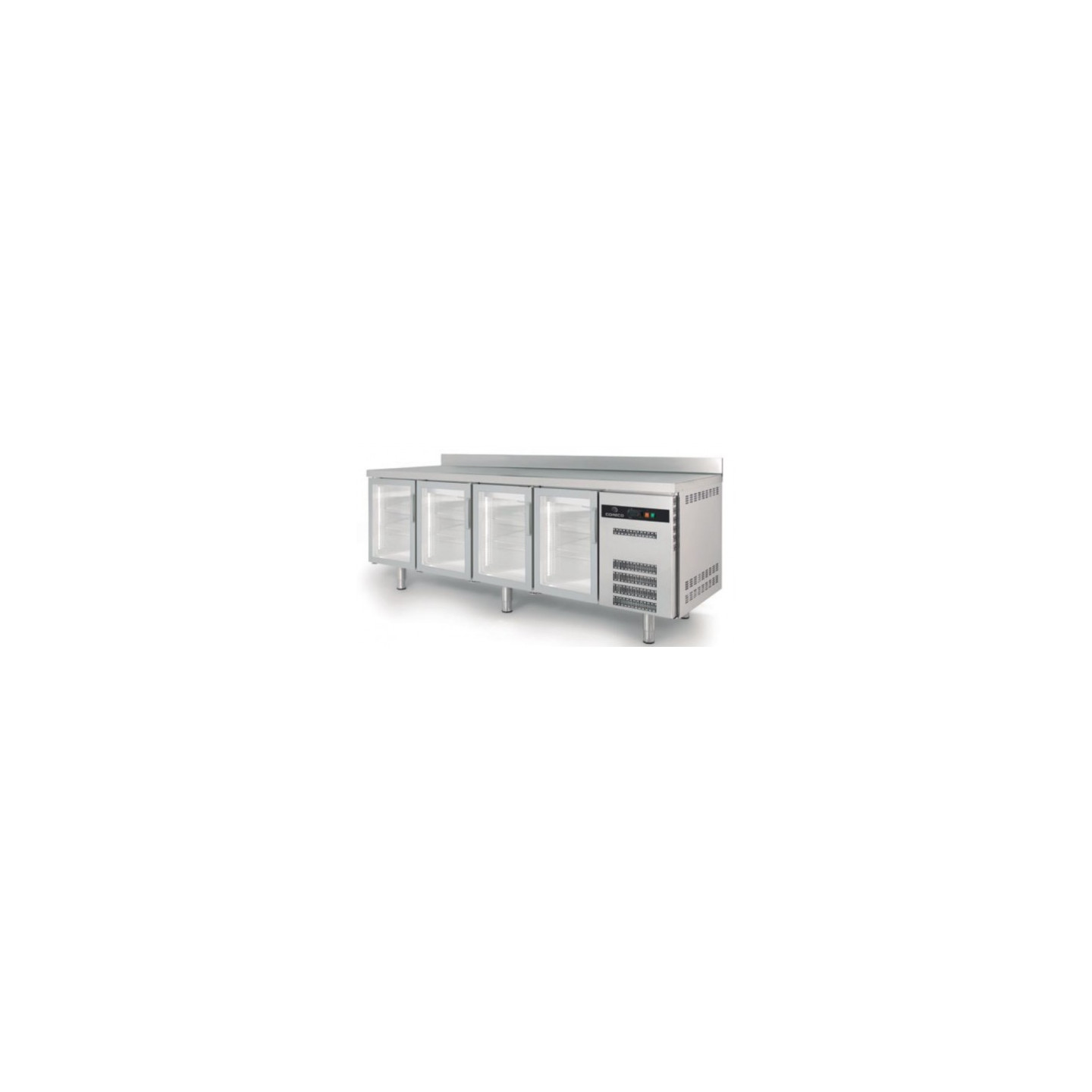 Meuble Snack 600 positif 2545mm 4 portes vitrées Coreco-mondialchr.com