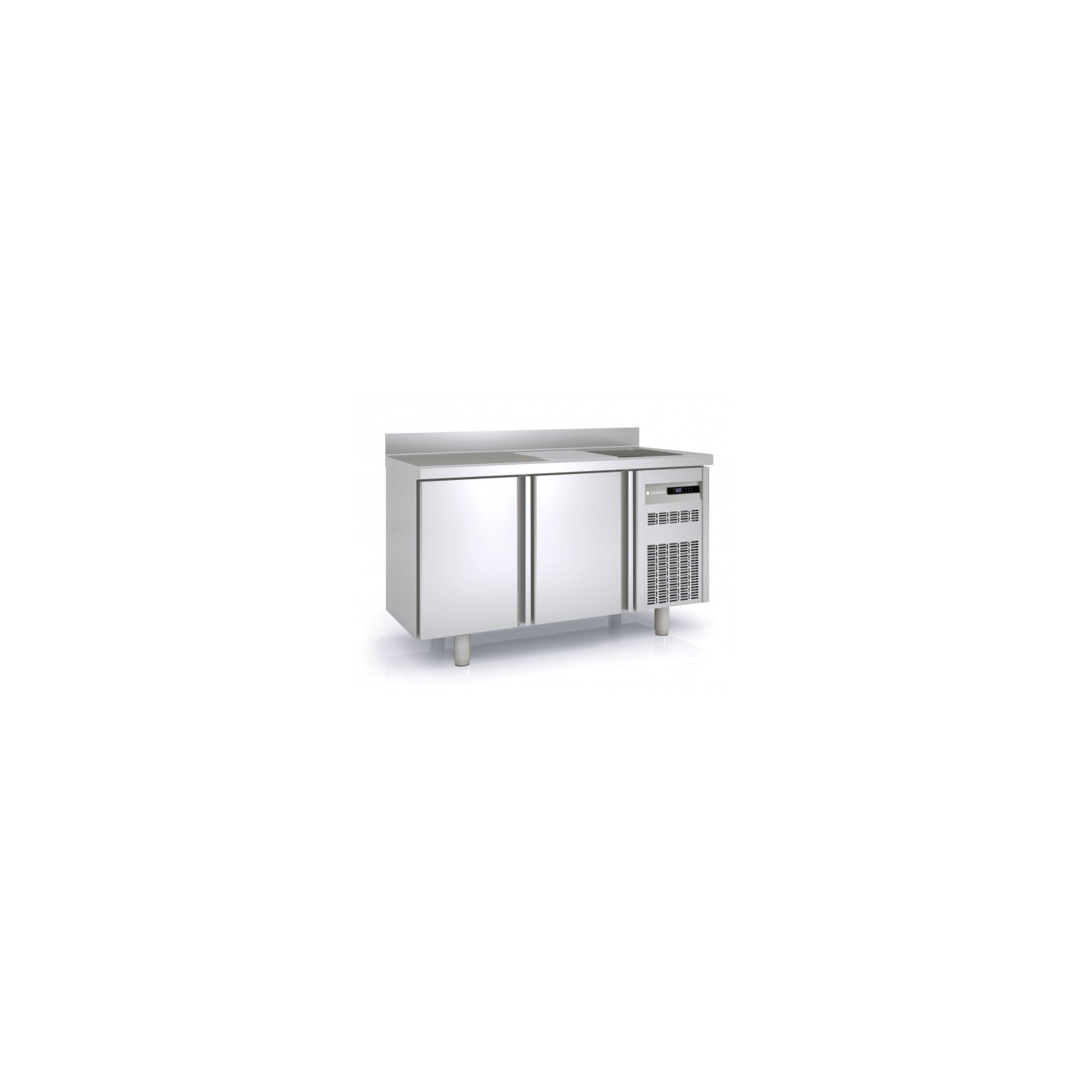 Meuble 600 positif 1495mm 2 portes avec évier Coreco-mondialchr.com