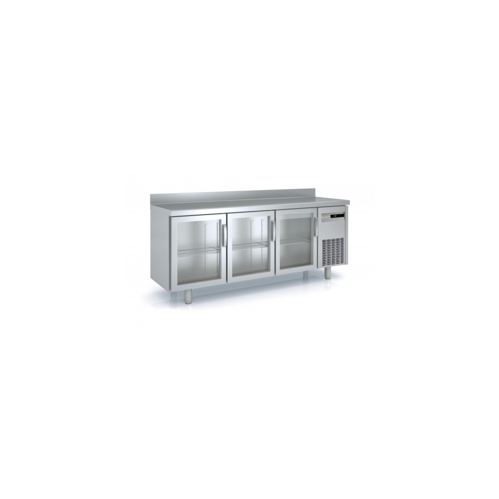 Meuble Snack 600 positif 2020mm 3 portes vitrées Coreco-mondialchr.com