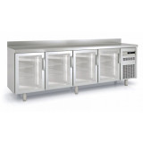 Meuble Snack 600 positif 2545mm 4 portes vitrées Coreco-mondialchr.com