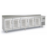 Meuble Snack 600 positif 3070mm 5 portes vitrées Coreco-mondialchr.com