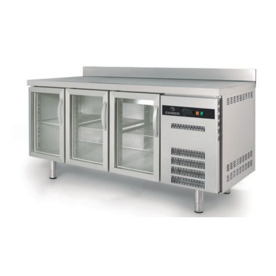 Meuble GN1/1 700 positif 1795mm 3 portes vitrées Coreco-mondialchr.com